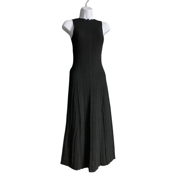 A New Day Womens Black Sleeveless Ribbed Knit Stretchy Maxi Dress - Picture 6 of 10